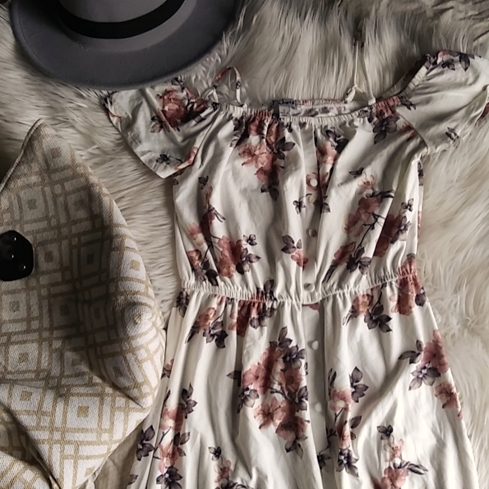 Girls Floral High Low Dress